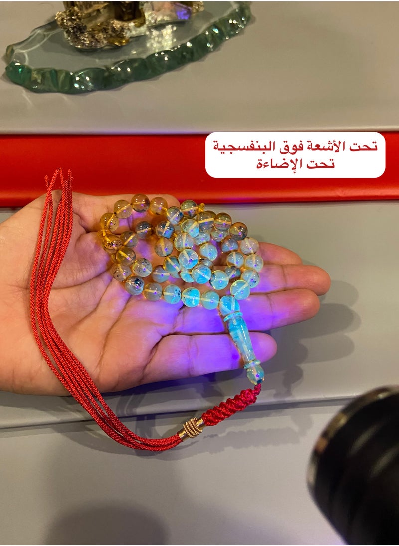 بيرسونال تاتش - سبحة رجالية من الكهرمان الطبيعي البلطيقي الحُر عدد الخرز 49 ومقاس الخرز 8.7mm - Image 1