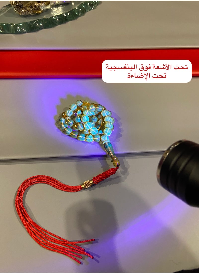 بيرسونال تاتش - سبحة رجالية من الكهرمان الطبيعي البلطيقي الحُر عدد الخرز 49 ومقاس الخرز 8.7mm - Image 1