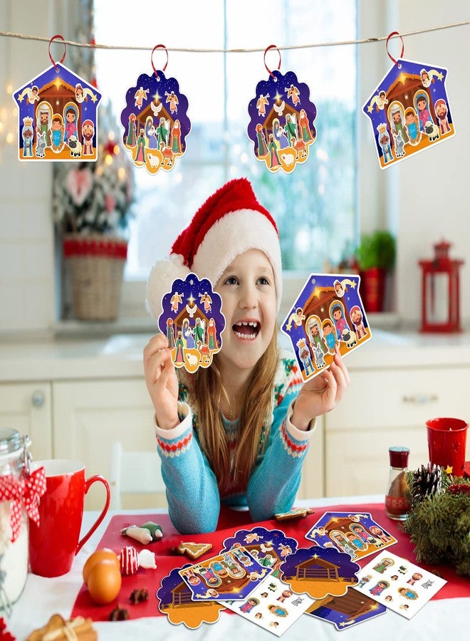 FaCraft Nativity Craft Sticker for Kids - 24pcs Make a Scene Stickers Christmas Crafts Kits DIY Set for Sunday School Classroom Religious Christian Xmas Party Game Favor Gifts - Image 4