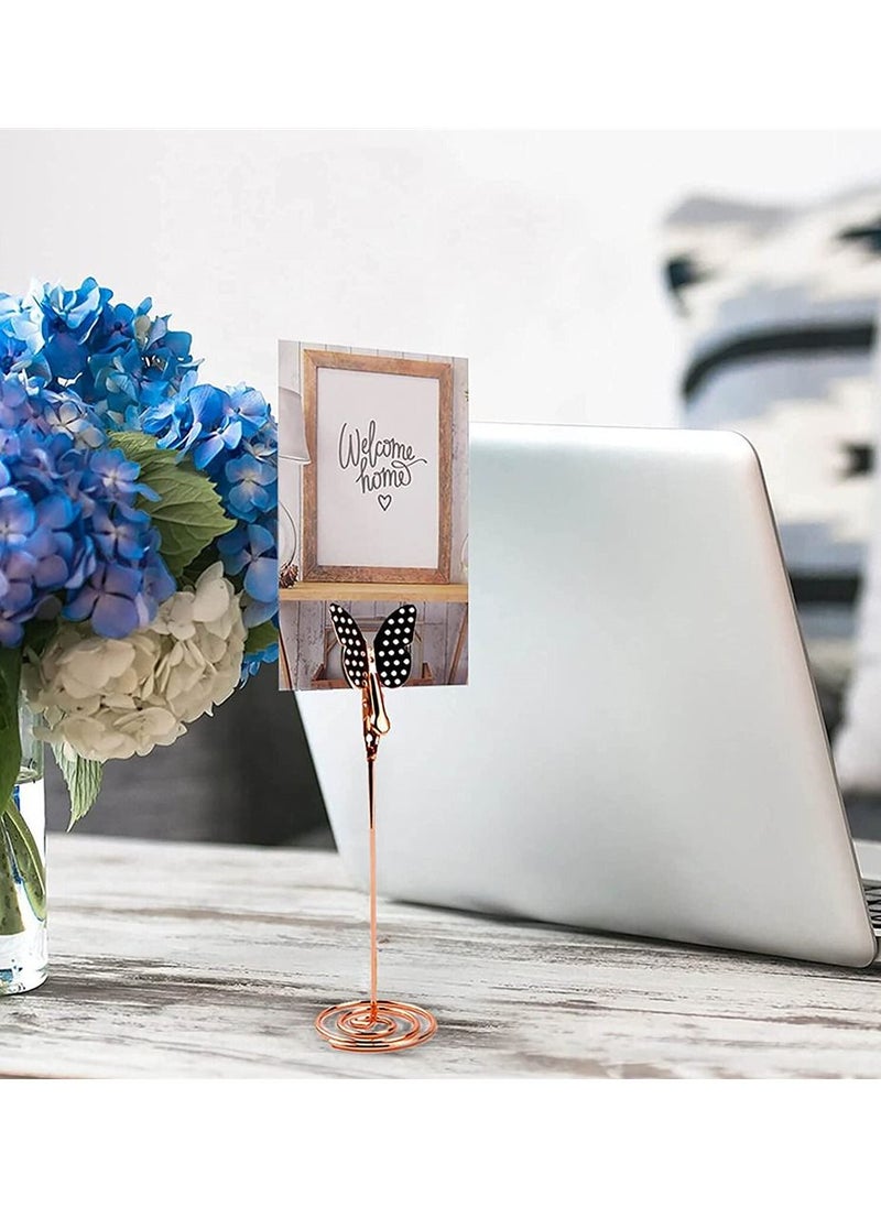 SYOSI - 3-Pack Table Number Holder with Butterfly Alligator Clip, Business Card Holder Memo Sticky Photo Holder for Wedding Table Number Display - Image 1
