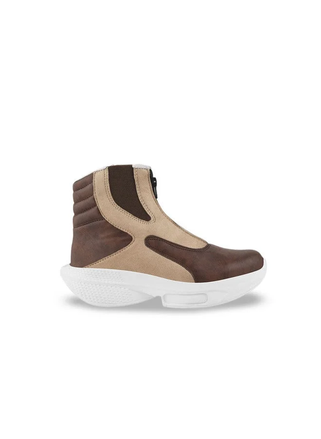 شوتوبيا Shoetopia Women's & Girls Stylish Ankle Length Casual Boots with Zipper | Comfortable Slip-Resist Sole |  &  Leatherette Sneakers Boots