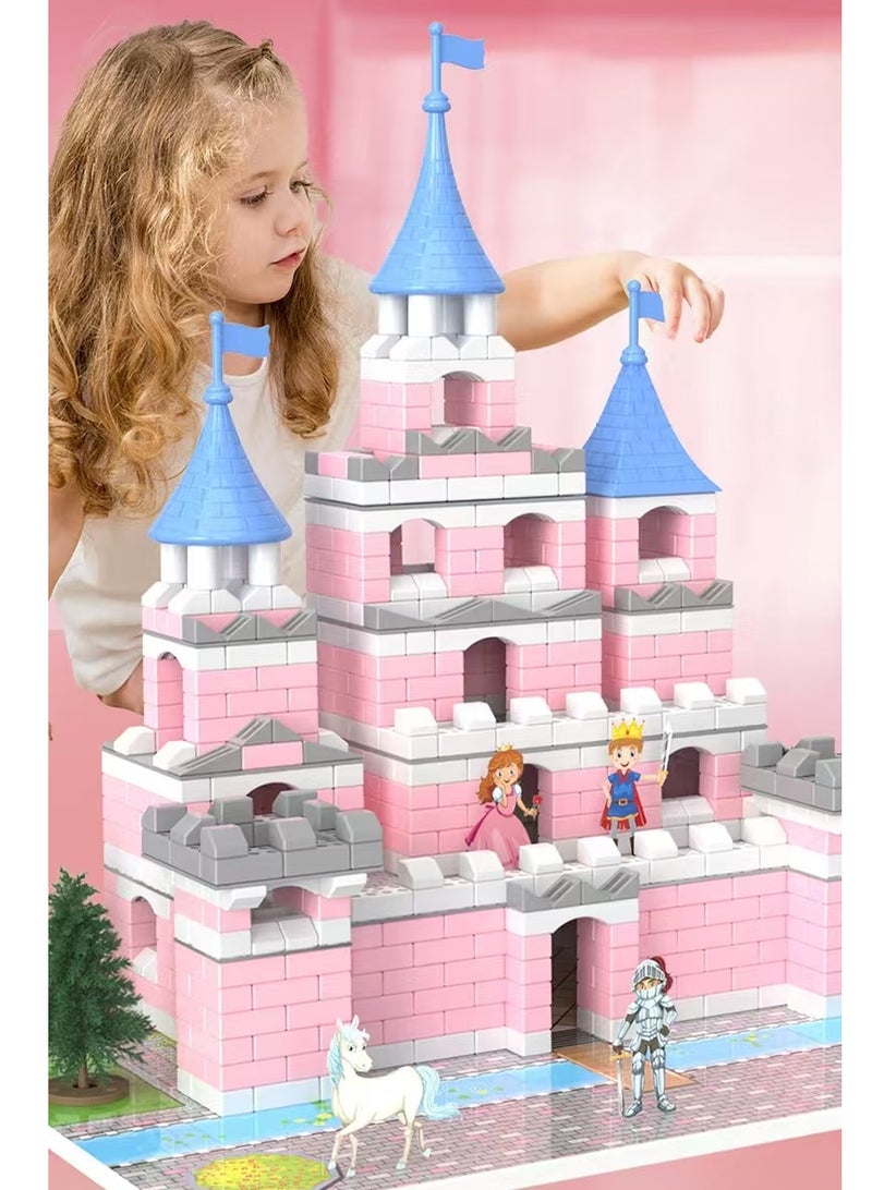 3D DIY Dream Castle With Prince and Princess, Gift Toy Age 6 And Up, 805 Blocks Playhouse Building Set For Fans Of Princess Houses And Fairy Tales - Image 2