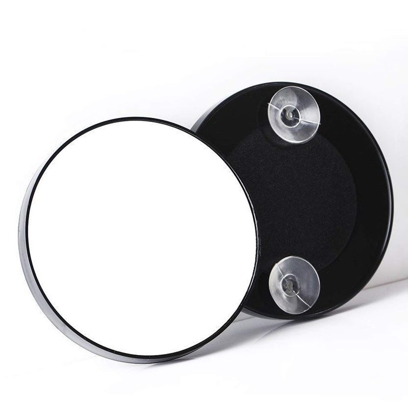 REVEL 12X Magnifying Makeup Mirror Portable Round Hand Mirror with 2 Suction Cups for Wall Mounting Use for Makeup Application Tweezing and BlackheadBlemish Removal