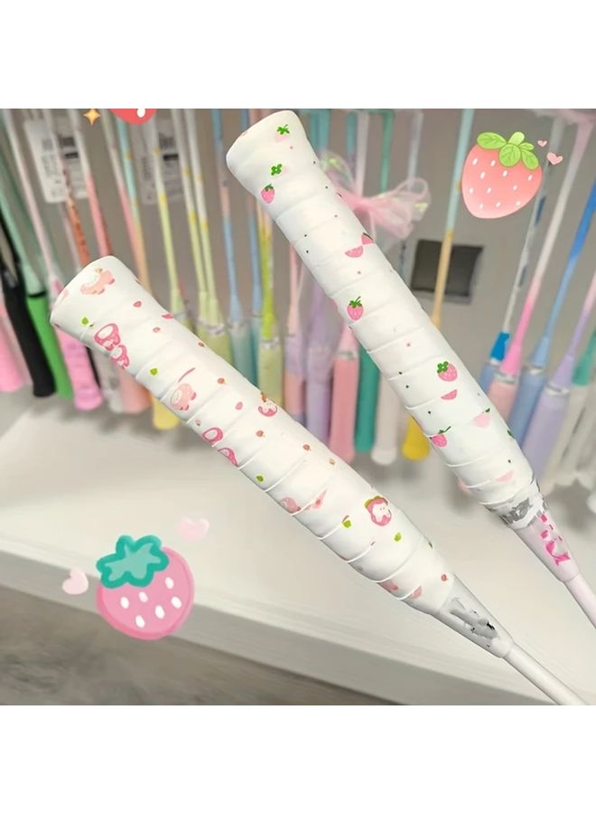 Strawberry Rabbit Print Non Slip Tennis Badminton Racket Grip Tape For Left Right Handed - Image 5