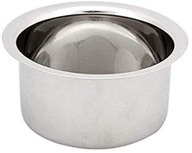 JGS Stainless Steel Rust Free Round Heavy Bottom Container Tope Cookware Bhagona Patila Tapeli for Home and Kitchen 10 Litre