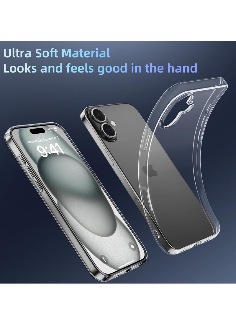 JAJEEK "iPhone 16 Case – Ultra-Thin Soft Clear Cover, Not Yellowing, with Camera Lens & Screen Protectors, Anti-Slip Shockproof" - Image 5