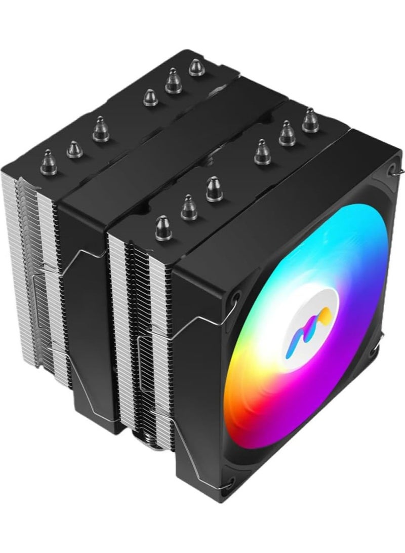 ARGB CPU Air Cooler, 6 Heat Pipes CPU Cooler, Dual 120mm TL-C12C-S PWM Fan, Aluminium Heatsink Cover, AGHP Technology, for AMD AM4 AM5/Intel 1700/1150/1151/1200  - Image 1