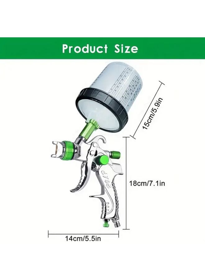 HVLP Spray Gun Kit Blue Set With 1.4 1.7 2.0mm Nozzles For Car Painting Decorating DIY - Image 3