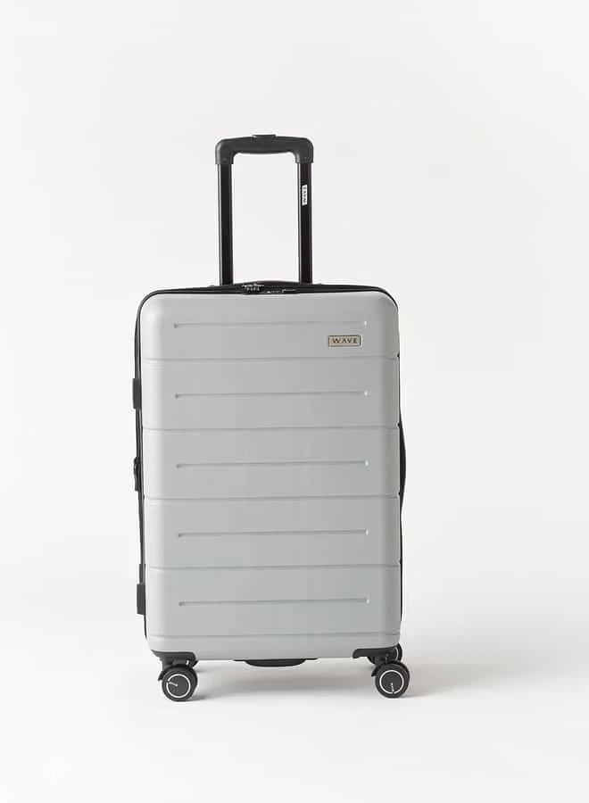 وايف Textured Hardcase Luggage Trolley Bag with Retractable Handle