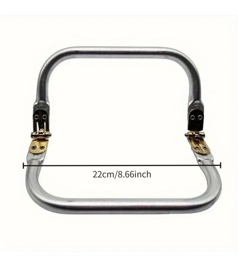 2Pcs Golden Metal Wallet Frame Clasp 7.87 Inch Rectangular Lock for Handbag Purses - Image 3