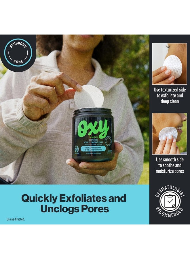 Oxy Deep Pore Acne Facial Cleansing Pads, Maximum Strength 2% Salicylic Acid Stubborn Acne Treatment, Fights Breakouts, Exfoliates, Unclogs Pores, Treats Blackheads, Dermatologist Recommended, 90 Pads - Image 4