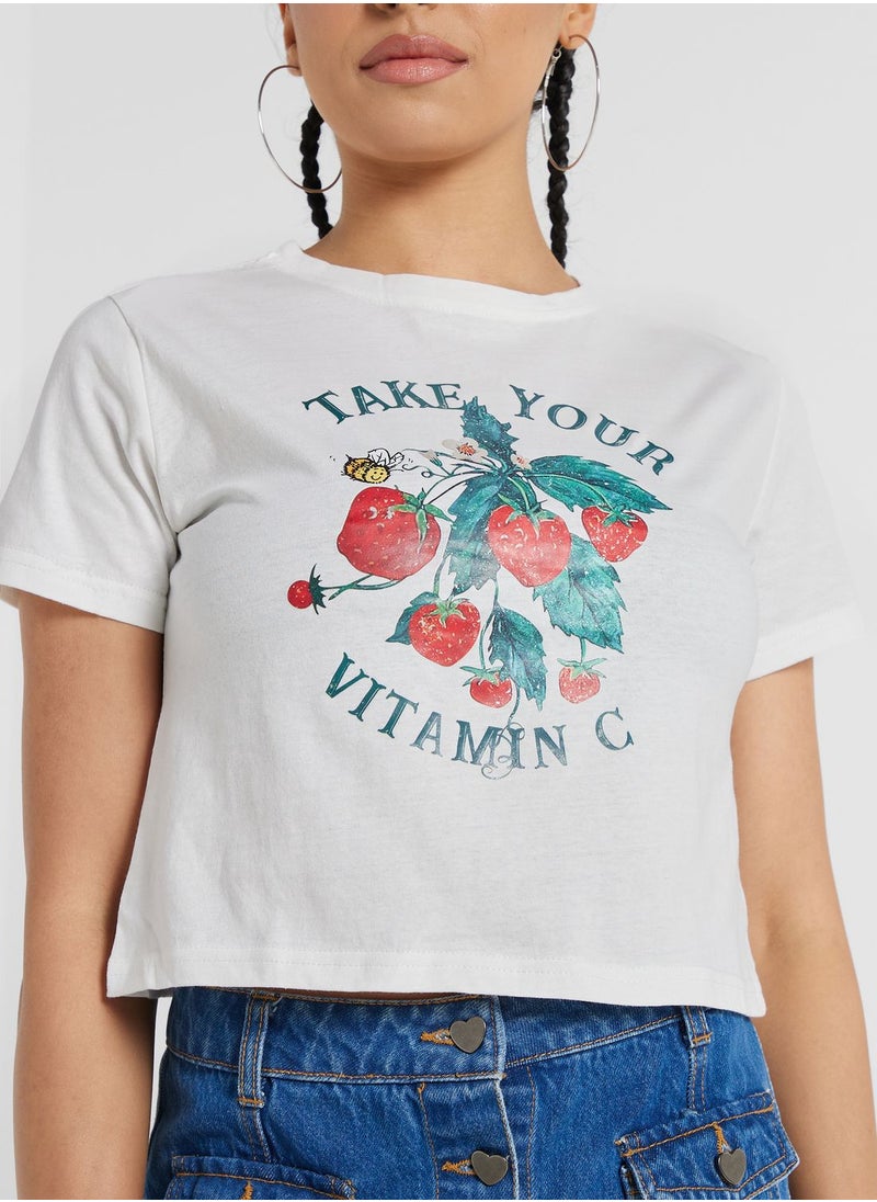 Ginger - Graphic Cropped T-Shirt - Image 1