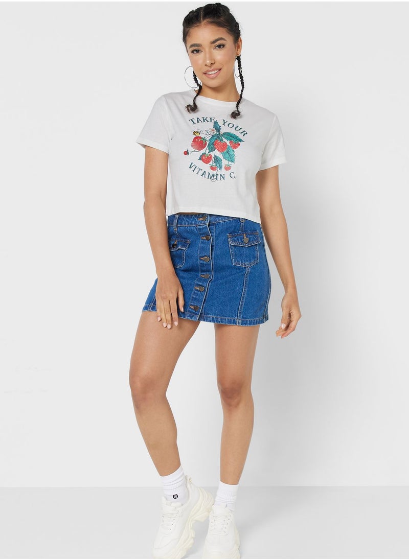 Ginger - Graphic Cropped T-Shirt - Image 1