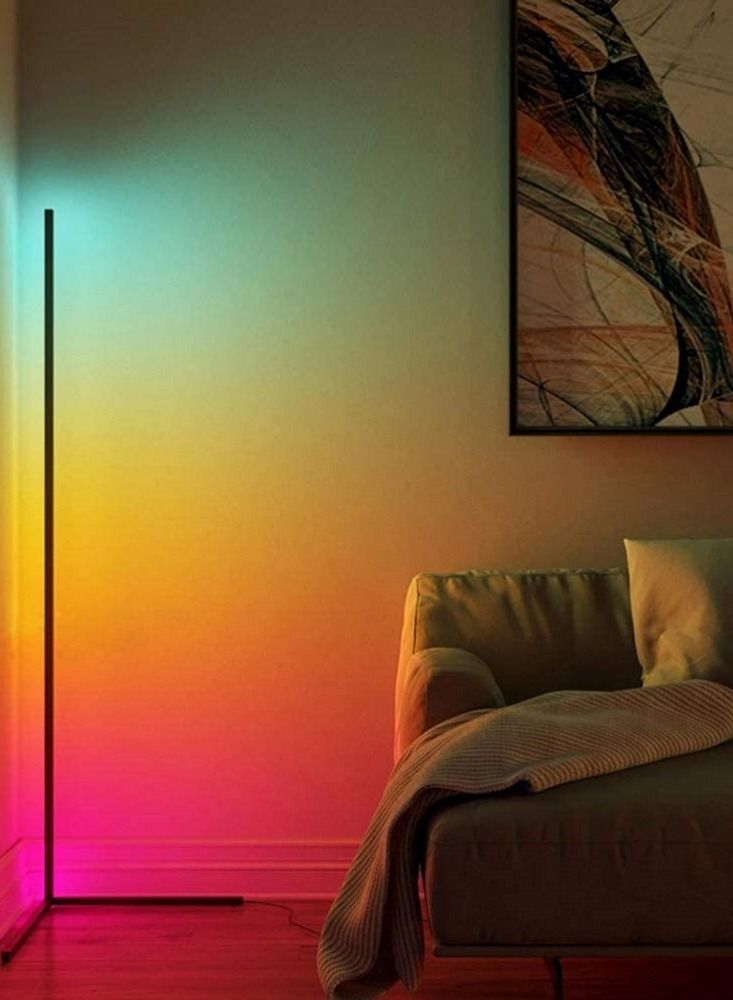 Sharpdo RGB Colour Changing Atmosphere Corner Floor Lamp with Remote Control - Image 4