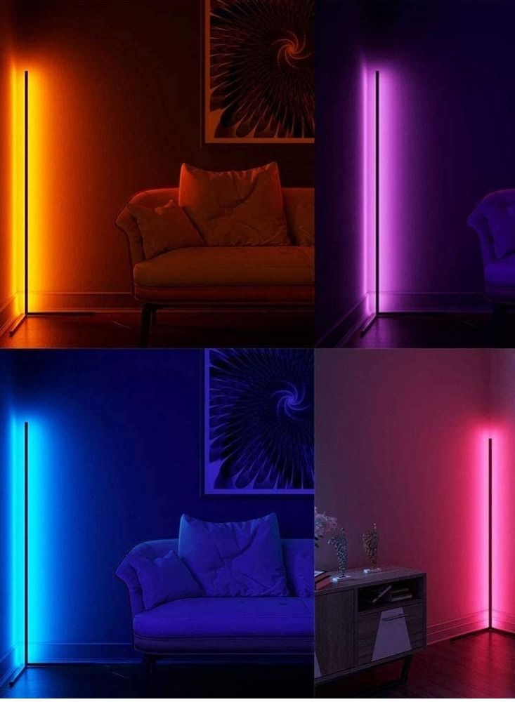 Sharpdo RGB Colour Changing Atmosphere Corner Floor Lamp with Remote Control - Image 3