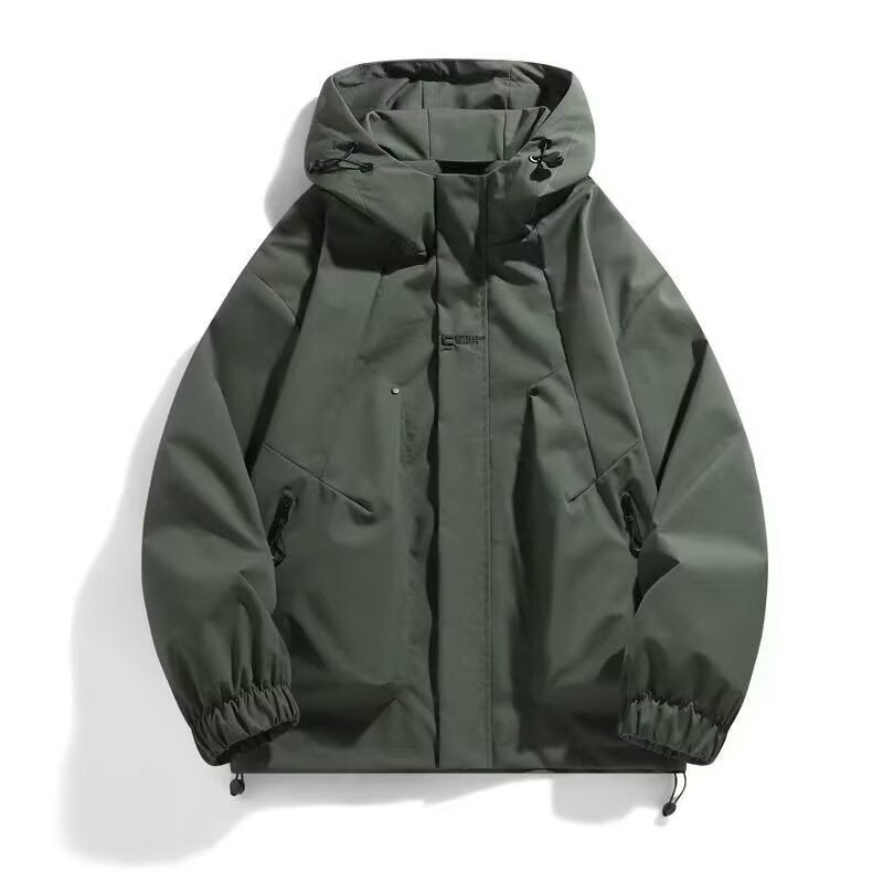 Couple Outdoor Jacket Jacket For Men And Women Spring And Autum Pure Color Work Jacket Trendy Brand Mountaineering Clothing - Image 4