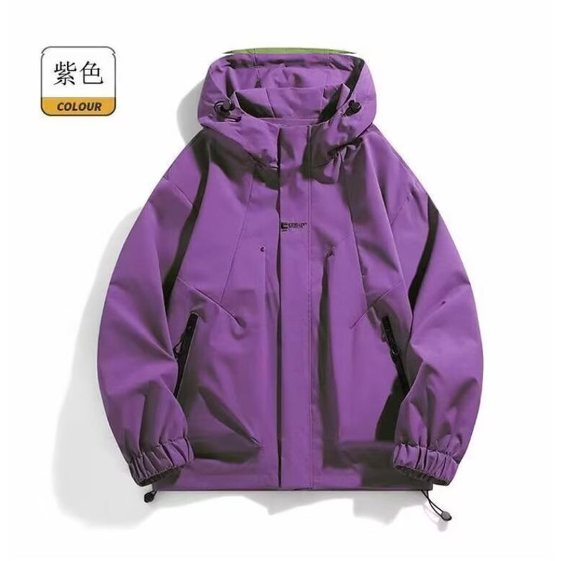 Couple Outdoor Jacket Jacket For Men And Women Spring And Autum Pure Color Work Jacket Trendy Brand Mountaineering Clothing - Image 1