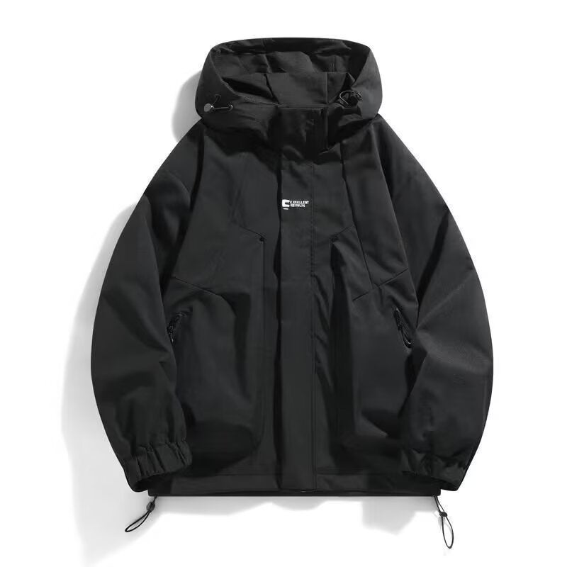 Couple Outdoor Jacket Jacket For Men And Women Spring And Autum Pure Color Work Jacket Trendy Brand Mountaineering Clothing - Image 5