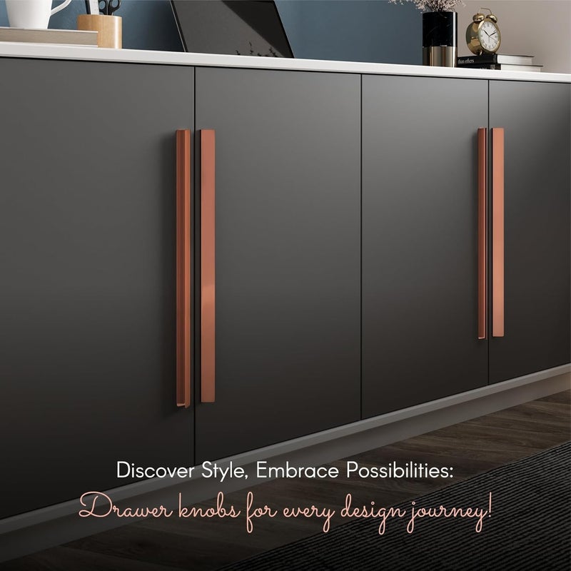 LAPO LAPO Premium Kitchen Profile Handle Cabinet Door Handle and Office Drawer Profile Handle Furniture Aluminium Finish Drawer Handle 48 Inch Rose Gold Color Pack of 2  - Image 4