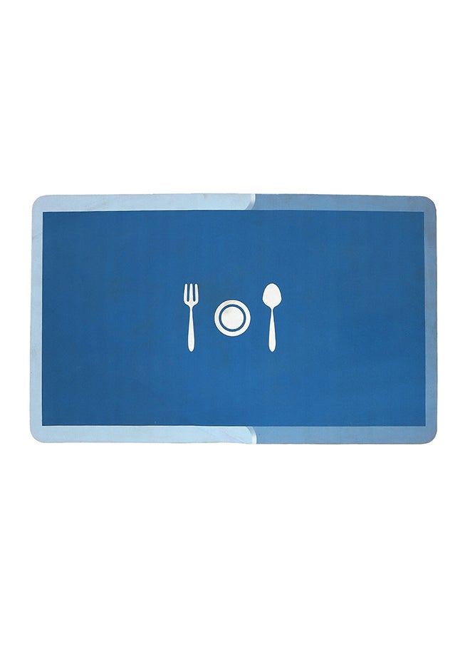 Status Contract Mat Kitchen Decor | Anti-Skid Rubber Kitchen Floor Mat | Napa Skin Super Absorbent Non Slip Mat - Floor Rug | Waterproof Kitchen Mat |(Blue), 38 X 58 Cm  - Image 2