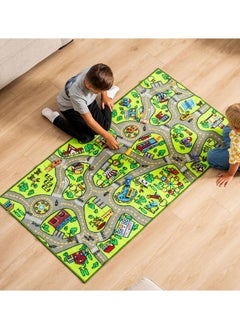 ToyVelt ToyVelt Kids Carpet Playmat Car Rug - Educational Road Traffic Carpet Multi Color Play Mat - Large 60” X 32” Best Kids Rugs for Playroom & Kid Bedroom - for Ages 3-12 Years Old  - Image 2
