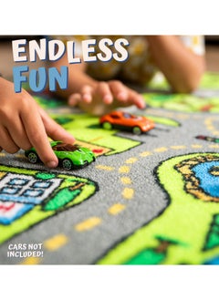 ToyVelt ToyVelt Kids Carpet Playmat Car Rug - Educational Road Traffic Carpet Multi Color Play Mat - Large 60” X 32” Best Kids Rugs for Playroom & Kid Bedroom - for Ages 3-12 Years Old  - Image 5