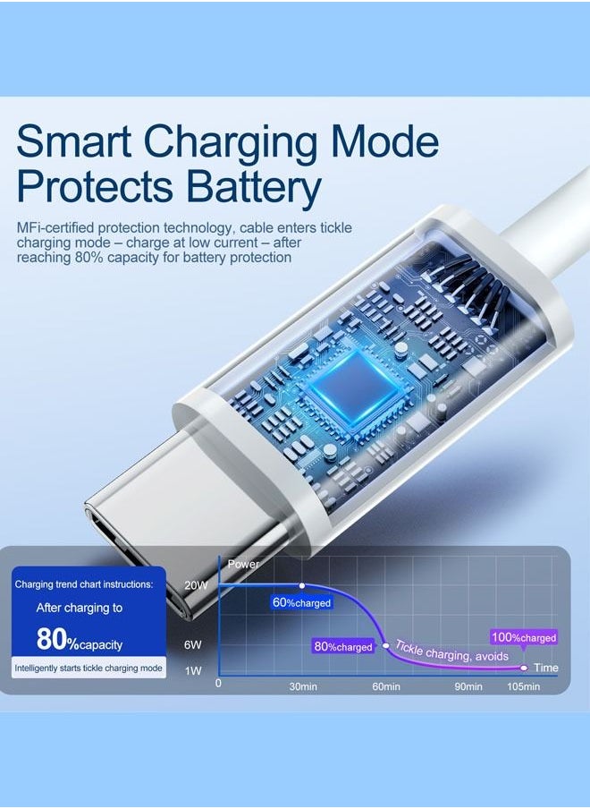 Connected ORG3 Charging Cable Type-C To Lightning MFI 20W PD 1.2m