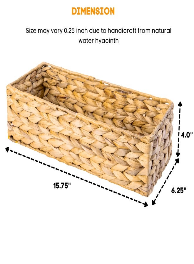 M4DECOR Set of 3 Wicker Toilet Paper Holders - Toilet Tank Basket, Back of Toilet Basket, Wicker Baskets for Storage and Decorative Bathroom Organization - Image 2
