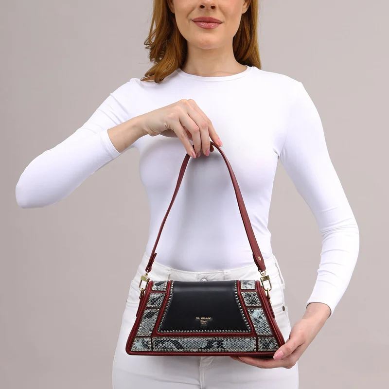 Da Milano  Da Milano Women's Leather Baguette Bag - Prive (S) for Women | Best Price UAE