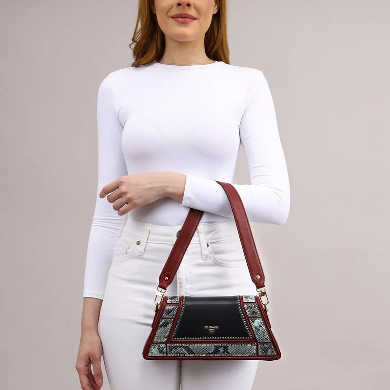 Da Milano  Da Milano Women's Leather Baguette Bag - Prive (S) for Women | Best Price UAE