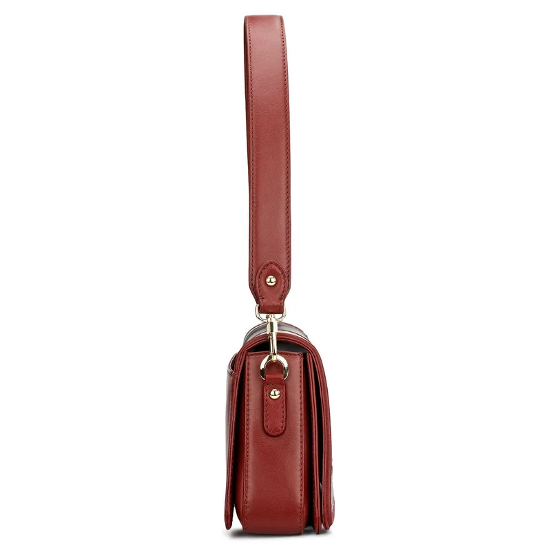 Da Milano  Da Milano Women's Leather Baguette Bag - Prive (S) for Women | Best Price UAE