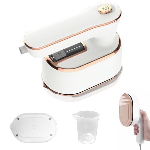 Huihong Portable Handheld Steamer for Clothes, 2-in-1 Ironing & Steaming,180° Rotatable Multi-Directional, Mini Travel Steamer,suitable for clothing of the majority of sizes/thickness for Dorm Room, White - Image 1