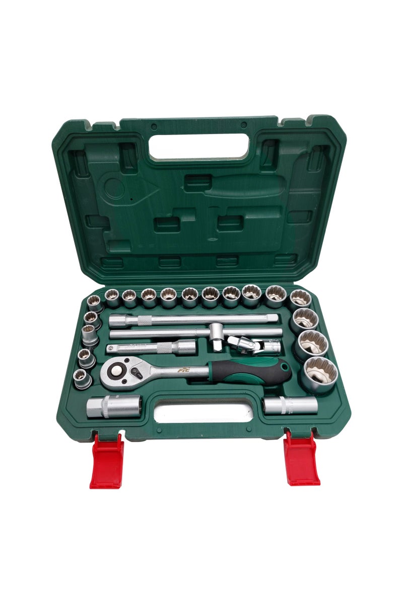 فيت طقم لقم رباط 2/1" مشرشر 25 قطعة كروم فانديوم من 10مم 32-مم  FIT 25-12 PT C5