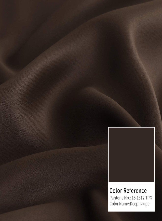 BGment Rod Pocket and Back Tab Blackout Curtains for Bedroom - Thermal Insulated Room Darkening Curtains for Living Room, 2 Window Curtain Panels (42 x 63 Inch, Brown) - Image 4