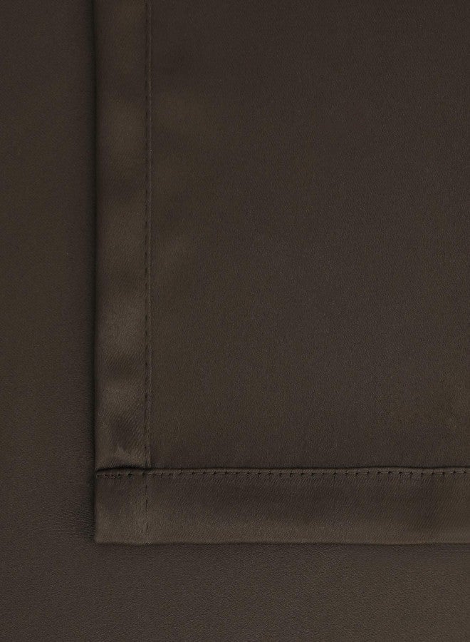 BGment Rod Pocket and Back Tab Blackout Curtains for Bedroom - Thermal Insulated Room Darkening Curtains for Living Room, 2 Window Curtain Panels (42 x 63 Inch, Brown) - Image 5