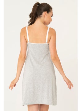 For You Moda Gray Nursing Nightgown S32119  - Image 4