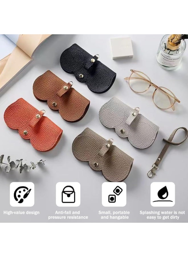 Travel Sunglasses Organizer Case For Men & Women, PU Leather Eyewear Glasses Case With Hanging Strip For Bag, Snap-On Protective Cover to Protect Your Eyeglasses, Spectacles, Goggles, For Travel (Black,Gl-910) - Image 2