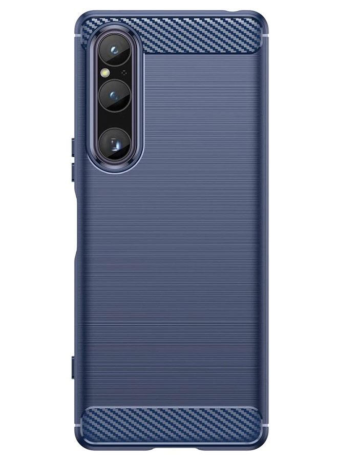 CATANES Sony Xperia 1 V Case Cover Soft TPU Bumper Protective Back Blue - Image 1