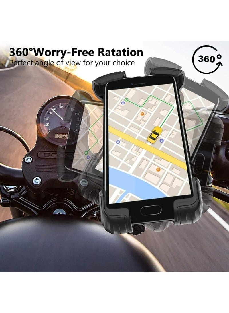YOUGE Phone Holder for Bike and Motorcycle Phone Mount Bicycle Cell Phone Mount Clamp for Handlebar with Security Lock,  with Soft Cushion & Adjustable Clip ﻿ - Image 5
