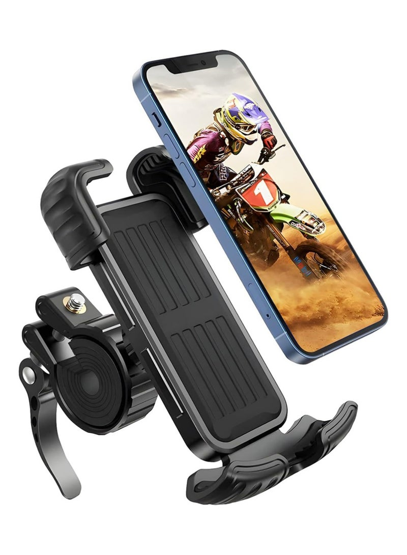 YOUGE Phone Holder for Bike and Motorcycle Phone Mount Bicycle Cell Phone Mount Clamp for Handlebar with Security Lock,  with Soft Cushion & Adjustable Clip ﻿ - Image 1