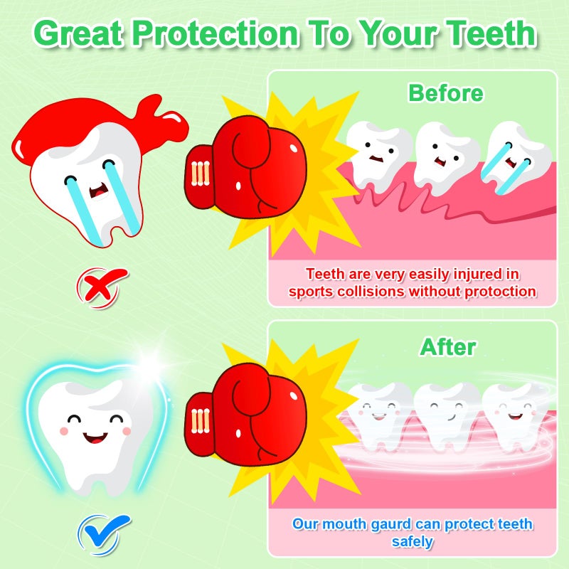 MENOLY 5 Packs Kids Mouth Guard for Football BPA-Free Child Toddler Mouth Guard for Sports Boys Girls with Case, Football Mouth Guard for Boxing, Basketball, Lacrosse, MMA, Hockey, Wrestling, Soccer - Image 5