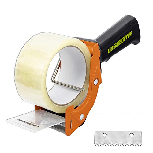 LDS Industry Rapid-Replace Packing Tape Dispenser Gun with Tape and Extra Blade, 2IN(50mm) Lightweight Ergonomic Industrial Handheld Tape Cutter for Carton, Packaging and Box Sealing (Orange) - Image 1