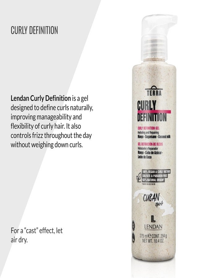 Lendan - Curl Defining Gel - Terra Curly Definition - 300 ml - Enhances and Defines Curls - Lightweight Formula - Hydrates Hair - Frizz Control - Image 2