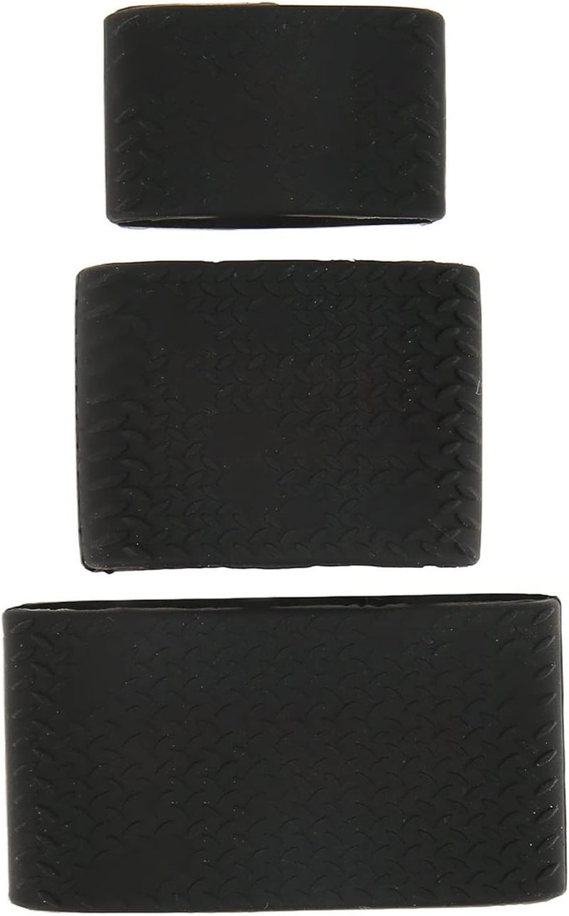 Clipper Bands Pack of 3 Professional Black Silicone Slip Heat Electric Clipper Protective Sleeve Electric Clipper Bands for Salon Baber Tool Scissors Trimmers