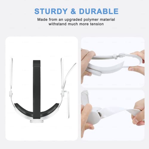 SUPERUS Head Strap for Meta Quest 2 VR - Elite Strap Replacement with Adjustable Hinge - Enhanced Comfort, Reduces Head Pressure - VR Accessories for Quest 2 - Image 3
