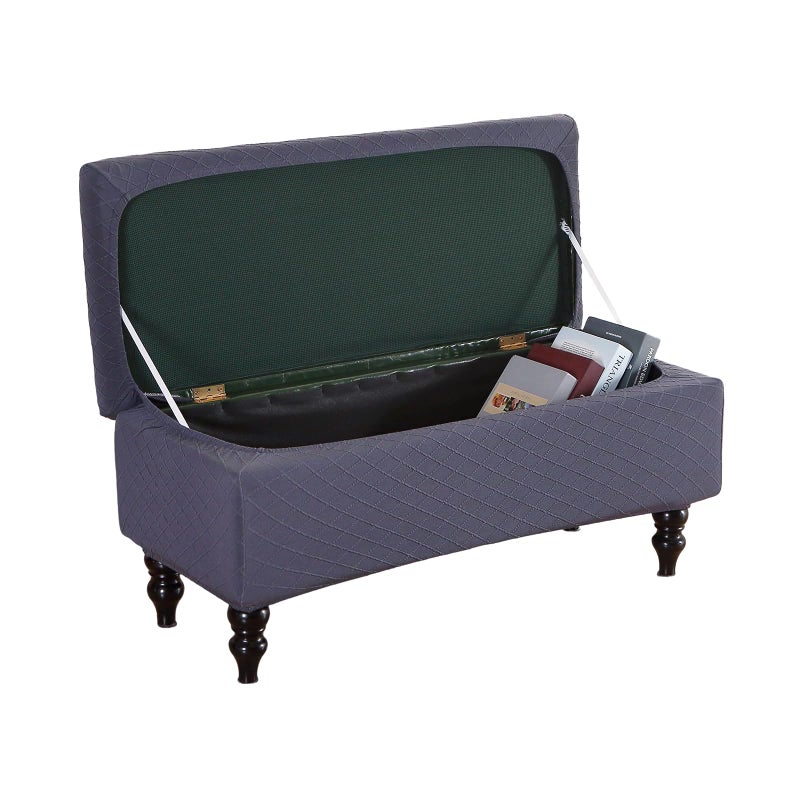 FUANGUI Ottoman Cover Stretch Storage Ottoman Bench Slipcover Printed Folding Storage Bench Ottoman Cover Footrest Stool Slipcover Footstool Protector Cover with Elastic Bottom, Large - Image 1
