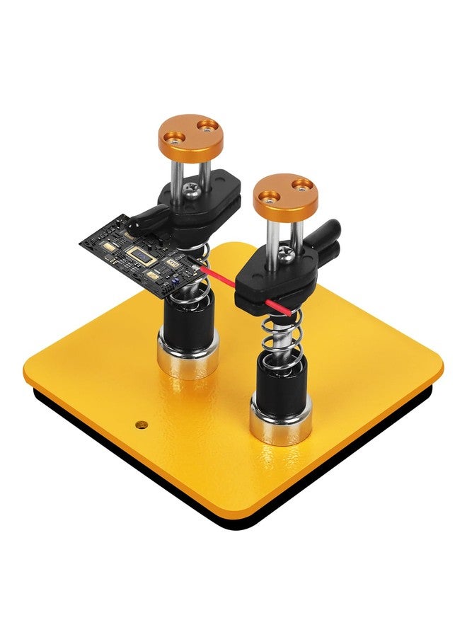 NOEVSBIG Magnetic Helping Hands Clamp Metal, Adjustable Third Hand Soldering Holder Stand for Electronics, Hobby DIY, Craft, Jewelry, PCB Repair, Precise Work, Exclusive Dual-Head Super-Stable Ultra-Grip - Image 1