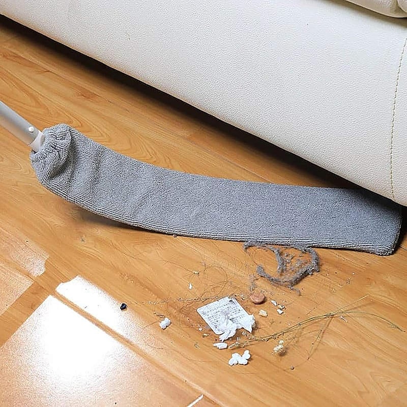 klarako Retractable Gap Dust Cleaner, Dust Brush Under Appliance Microfiber Duster with Extension Pole Bendable, Washable, Extendable Gap Dusters for Sofa Bed Furniture Bottom - Image 5