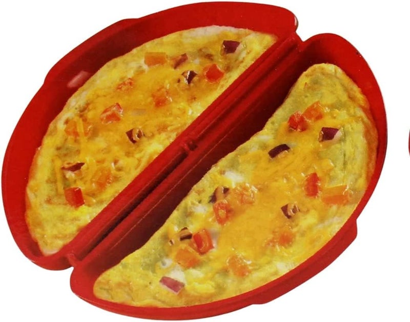 AMBSS SYS Two in One -Microwave Omelet Maker + Egg Poacher All In One Dish On The Go Quick N Easy Breakfast BPA Free Plastic - Image 3