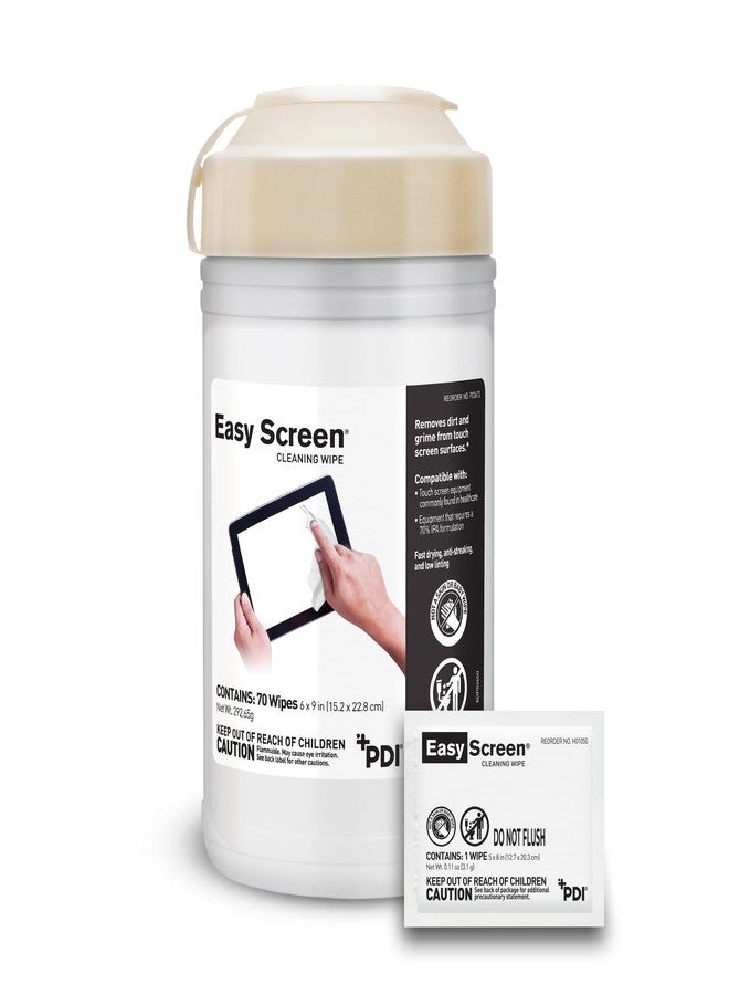 PDI Easy Screen Cleaning Wipes, Electronic Screen Cleaning, Laptops, Monitors, Phone, Tablet, TV Screen Cleaning Wipe, 70 Wipes per Canister, Large 9"x 6" Durable Wipe - Image 4